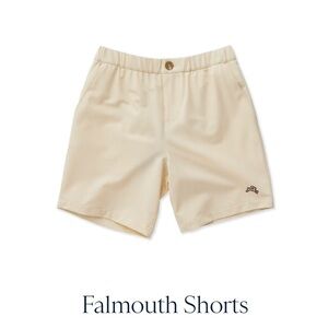 Tracksmith Cream Falmouth Lined Shorts
